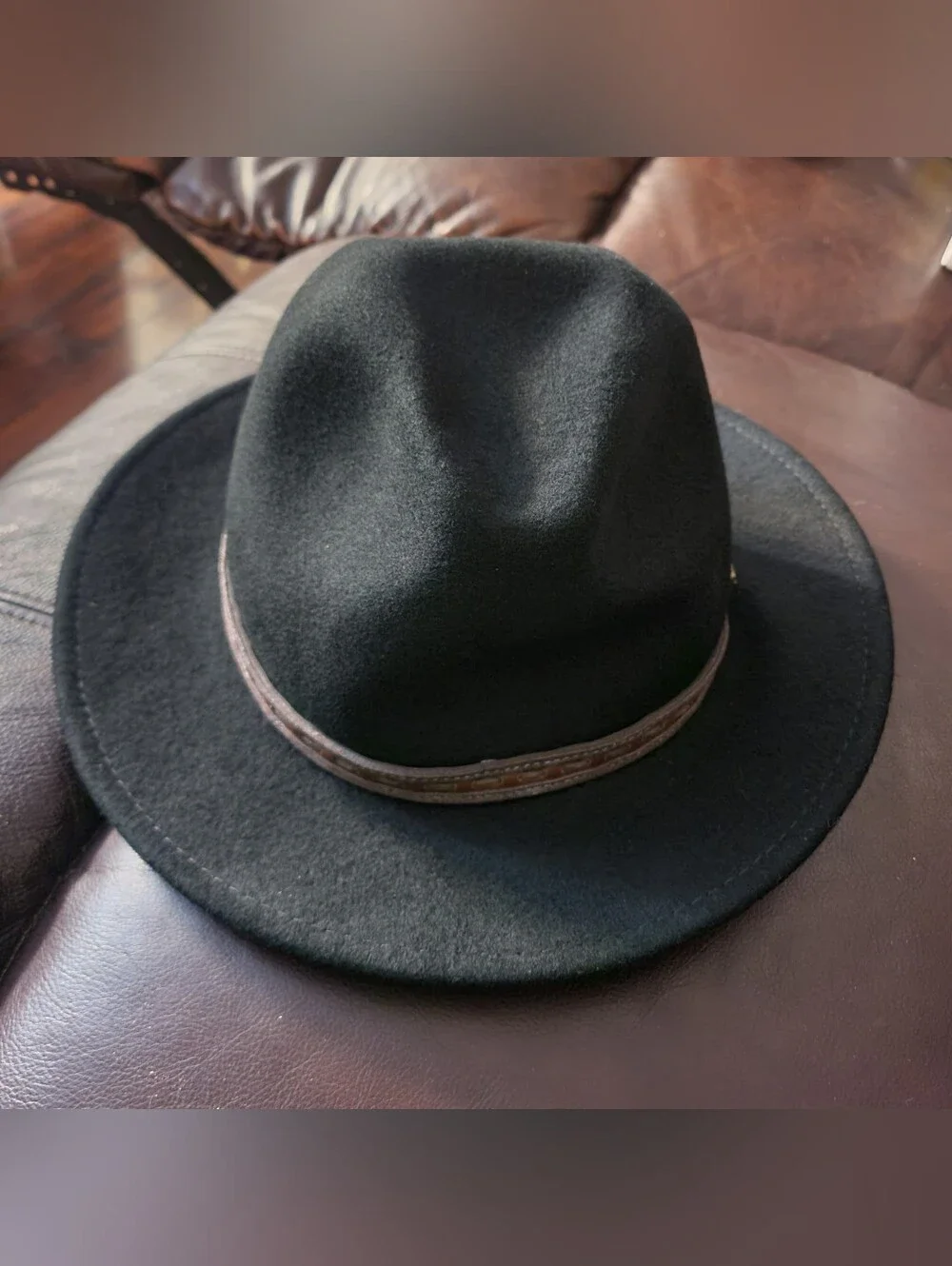 Scala Classico Sierra Men's Crushable Wool Felt Outback Hat Black Medium M